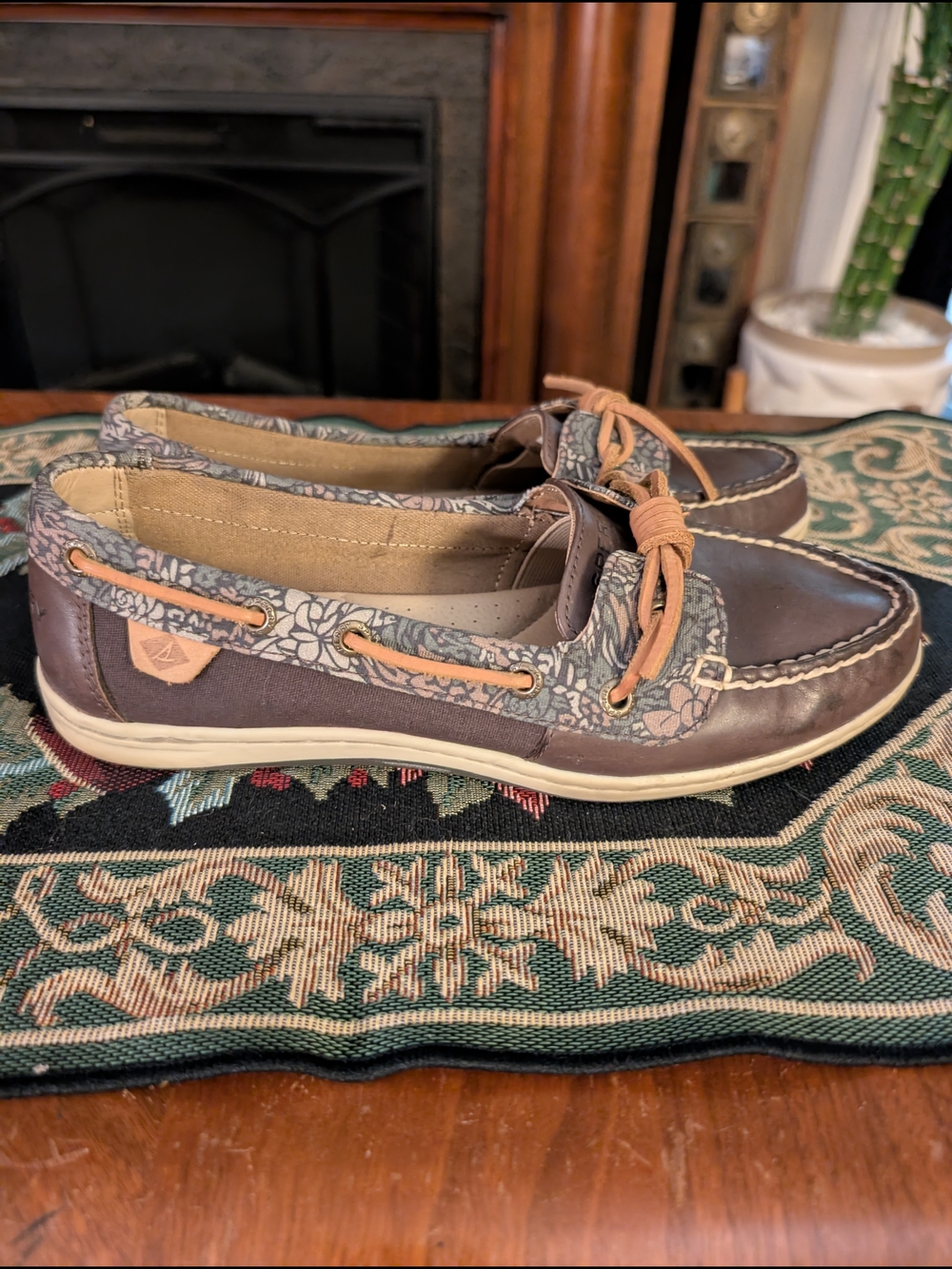 Sperry Top-Sider Leather Boat Shoes Women’s 7.5M | Brown Nautical Flats Preppy
